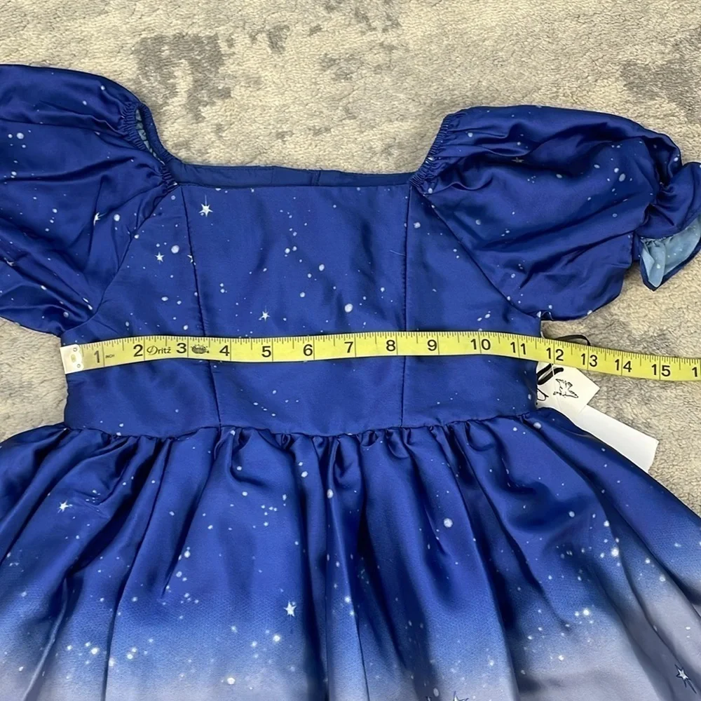 NWT Pippa & Julie Camilla Starry Night Whimsical Townscape Houses Dress Girls 5